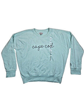 CUFFY'S of Cape Cod mint green pullover crew neck shirt/sweatshirt size M